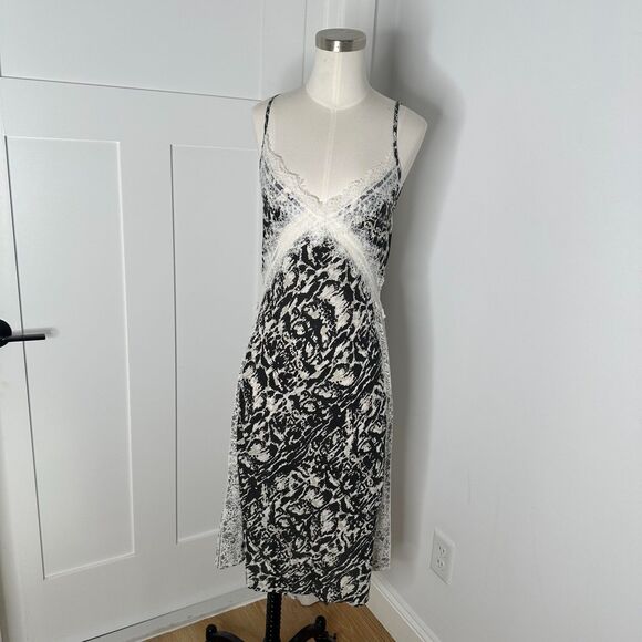 Suboo Abstract Lace Slip Dress | Midi Slip Dress Size 4 AU8 UK8 Lingerie Look - Picture 2 of 14